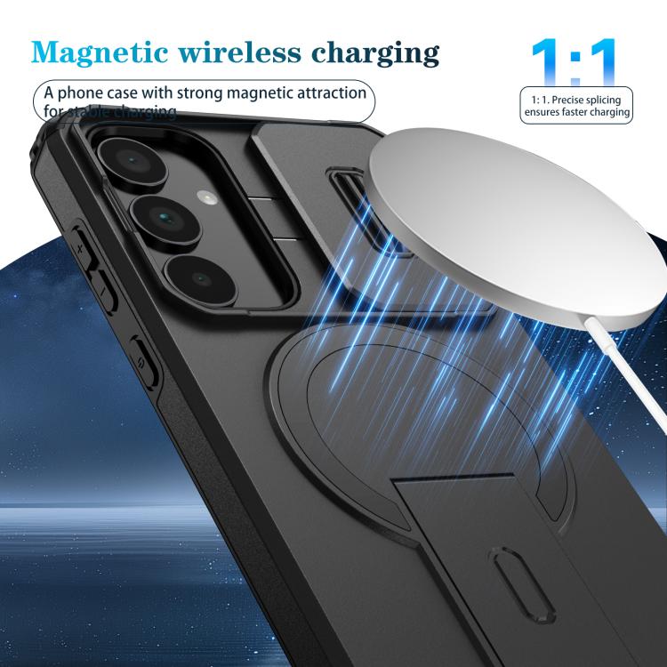 For Samsung Galaxy A35 5G Sliding Camshield MagSafe Holder Phone Case