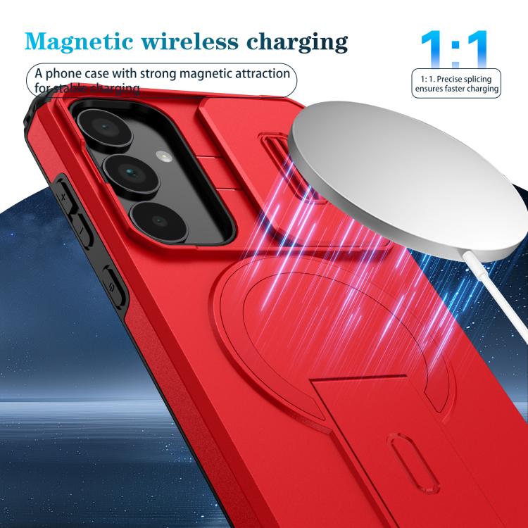 For Samsung Galaxy A35 5G Sliding Camshield MagSafe Holder Phone Case