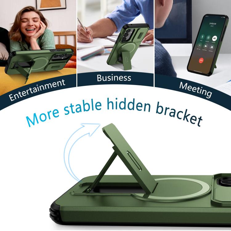 For Samsung Galaxy A35 5G Sliding Camshield MagSafe Holder Phone Case