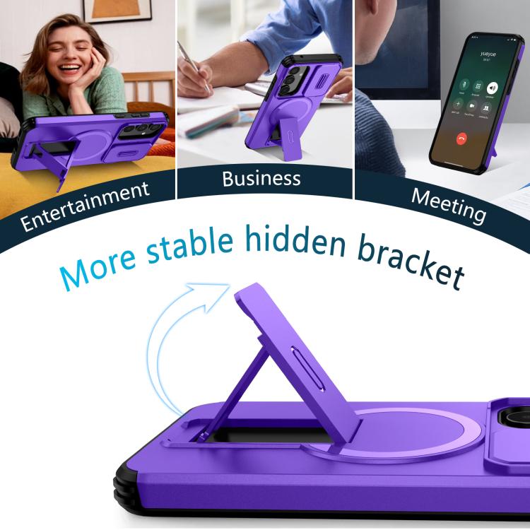 For Samsung Galaxy A35 5G Sliding Camshield MagSafe Holder Phone Case