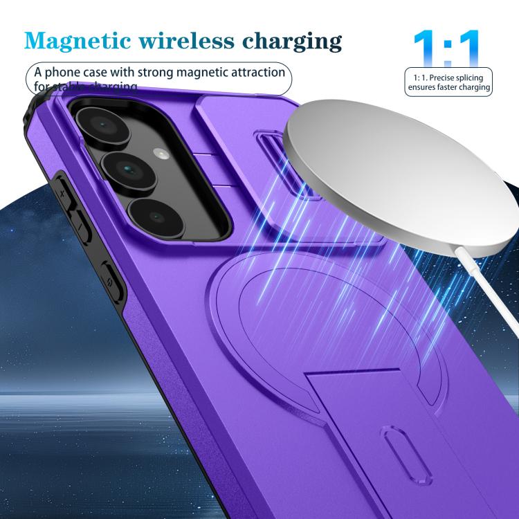 For Samsung Galaxy A35 5G Sliding Camshield MagSafe Holder Phone Case