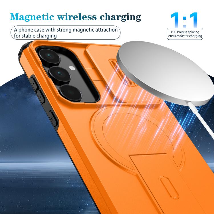 For Samsung Galaxy A55 5G Sliding Camshield MagSafe Holder Phone Case