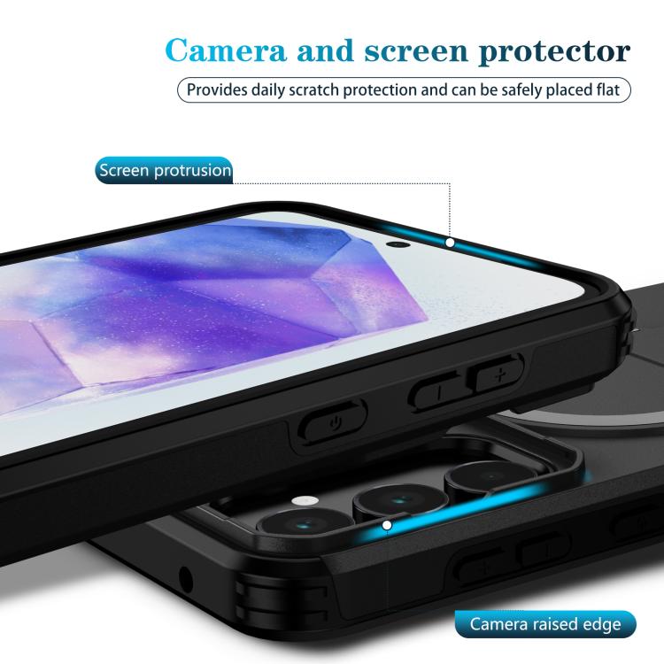 For Samsung Galaxy A55 5G Sliding Camshield MagSafe Holder Phone Case