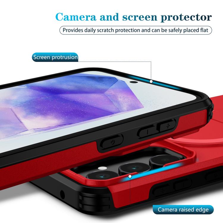 For Samsung Galaxy A55 5G Sliding Camshield MagSafe Holder Phone Case