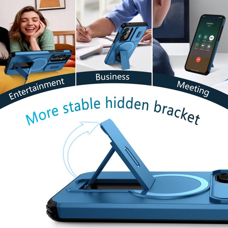 For Samsung Galaxy A55 5G Sliding Camshield MagSafe Holder Phone Case