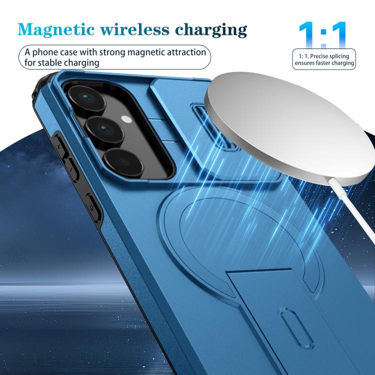 For Samsung Galaxy A55 5G Sliding Camshield MagSafe Holder Phone Case