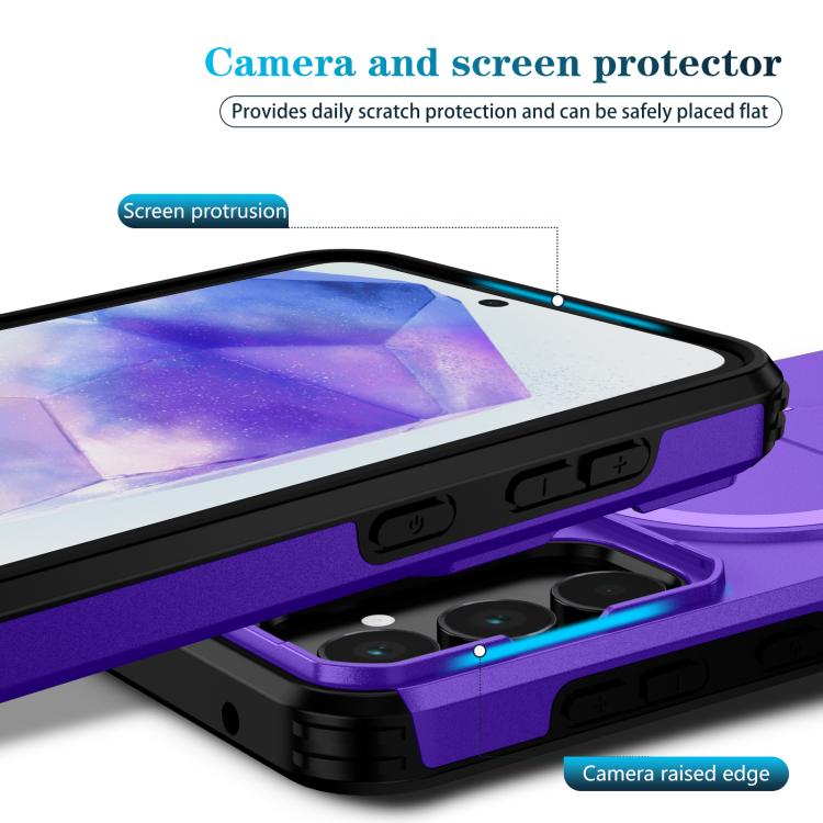 For Samsung Galaxy A55 5G Sliding Camshield MagSafe Holder Phone Case