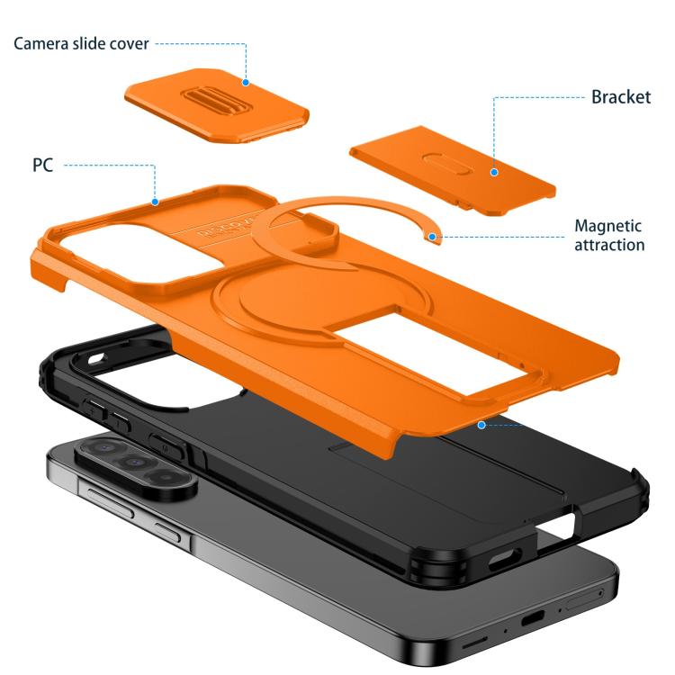 For Samsung Galaxy A57 5G Sliding Camshield MagSafe Holder Phone Case