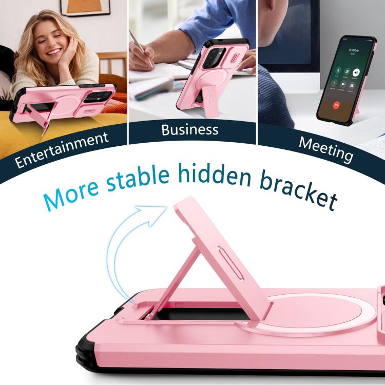 For Samsung Galaxy A57 5G Sliding Camshield MagSafe Holder Phone Case
