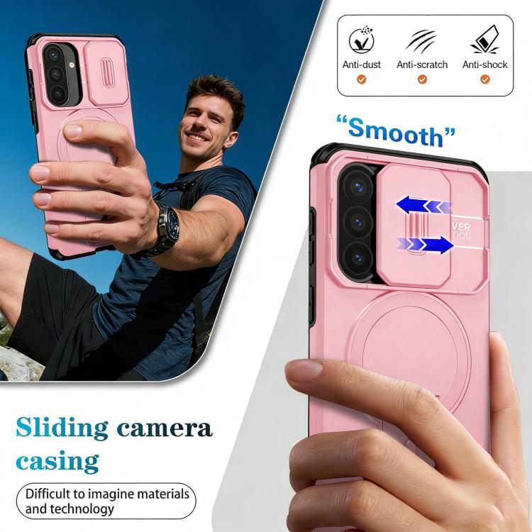 For Samsung Galaxy A57 5G Sliding Camshield MagSafe Holder Phone Case