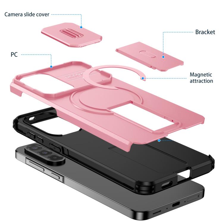 For Samsung Galaxy A57 5G Sliding Camshield MagSafe Holder Phone Case