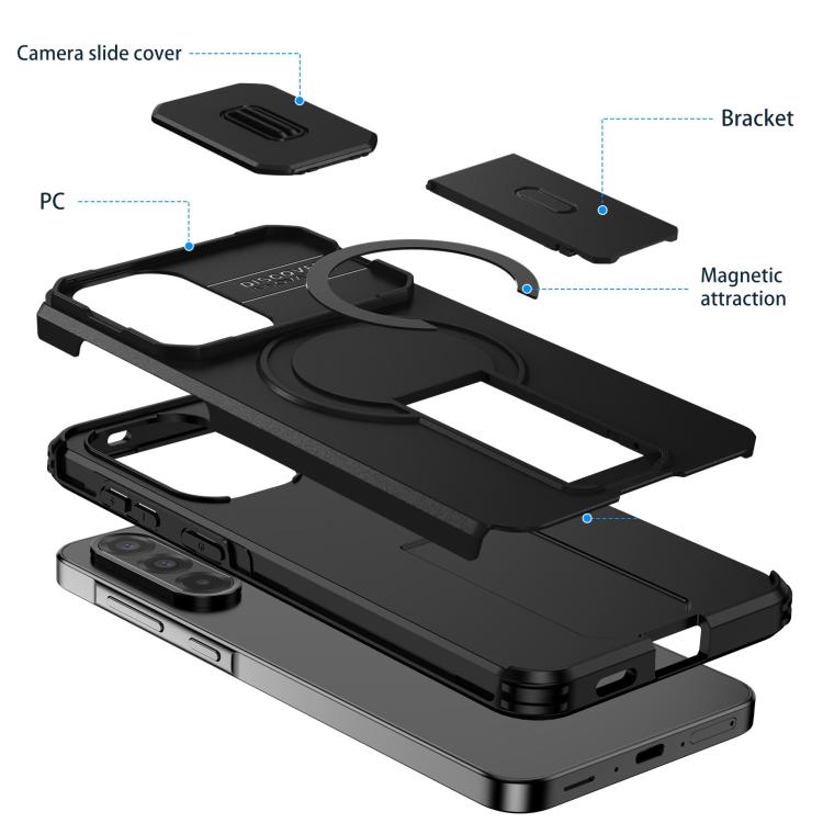For Samsung Galaxy A57 5G Sliding Camshield MagSafe Holder Phone Case