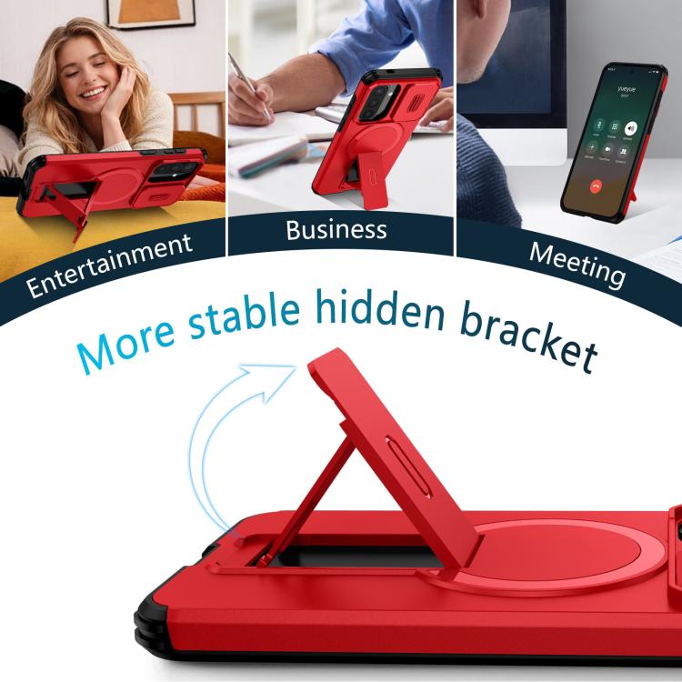 For Samsung Galaxy A57 5G Sliding Camshield MagSafe Holder Phone Case