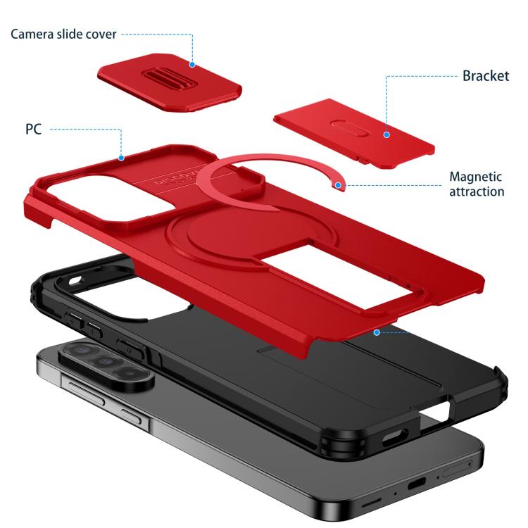 For Samsung Galaxy A57 5G Sliding Camshield MagSafe Holder Phone Case