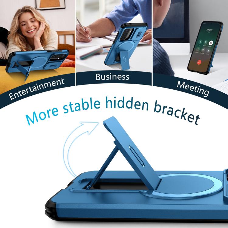 For Samsung Galaxy A57 5G Sliding Camshield MagSafe Holder Phone Case