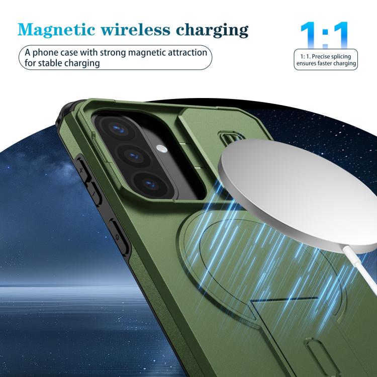 For Samsung Galaxy A57 5G Sliding Camshield MagSafe Holder Phone Case