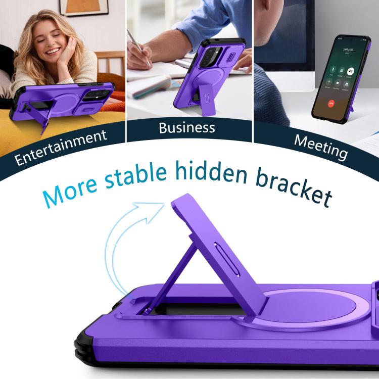 For Samsung Galaxy A57 5G Sliding Camshield MagSafe Holder Phone Case