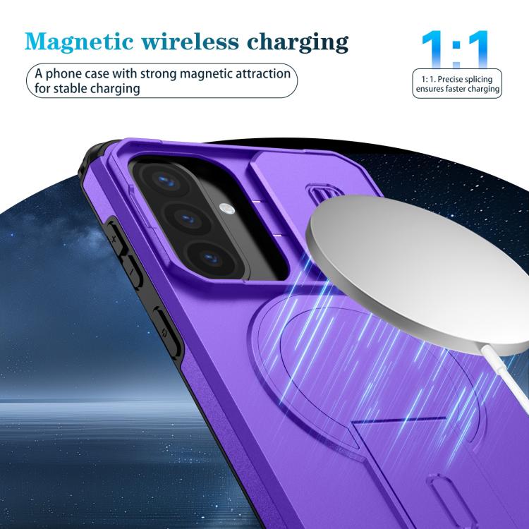 For Samsung Galaxy A57 5G Sliding Camshield MagSafe Holder Phone Case