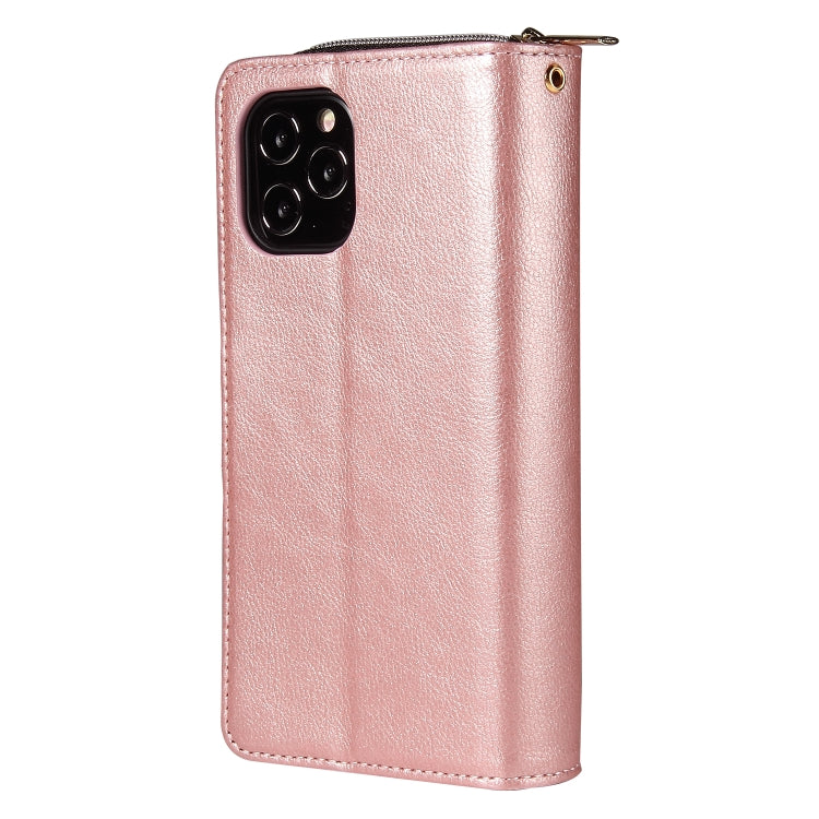 For iPhone 12 mini Zipper Wallet Bag Horizontal Flip PU Leather Case with Holder & 9 Card Slots & Wallet & Lanyard & Photo Frame