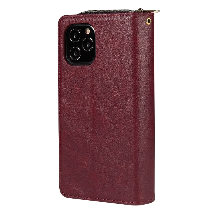 For iPhone 12 mini Zipper Wallet Bag Horizontal Flip PU Leather Case with Holder & 9 Card Slots & Wallet & Lanyard & Photo Frame