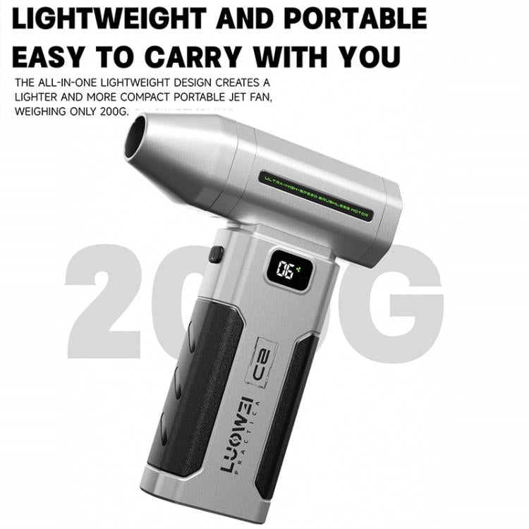 LUOWEI C2 Portable Rechargeable Ultra-High Hurricane Clean Dust Mini Jet Fan