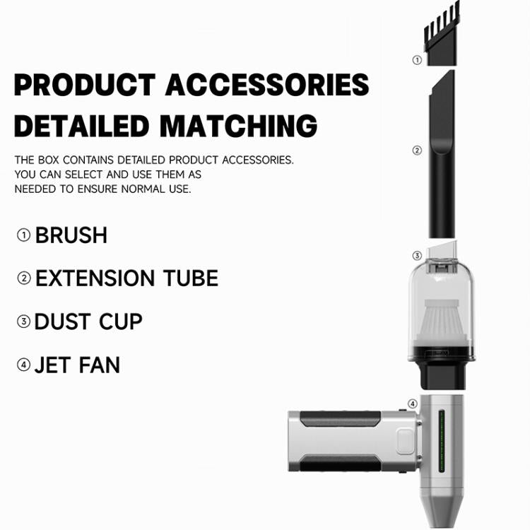 LUOWEI C2 Portable Rechargeable Ultra-High Hurricane Clean Dust Mini Jet Fan