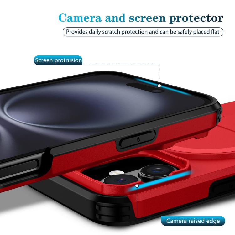 For iPhone 16 Sliding Camshield MagSafe Holder Phone Case