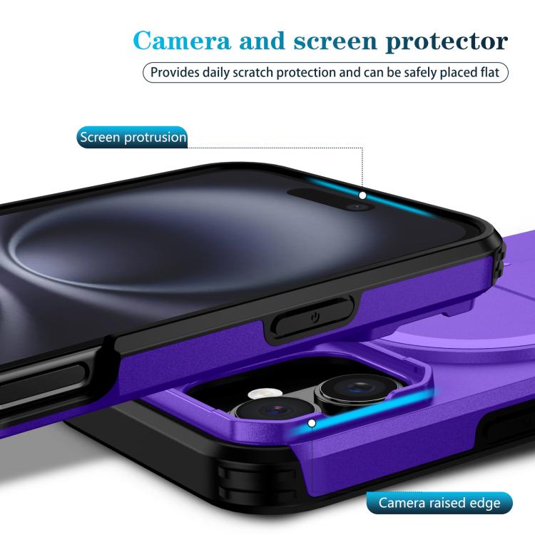 For iPhone 16 Sliding Camshield MagSafe Holder Phone Case