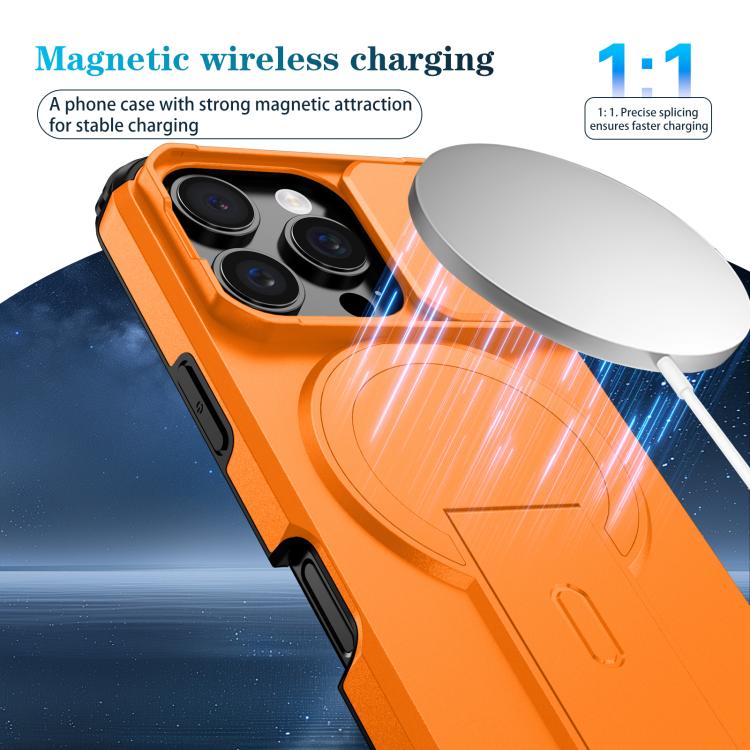 For iPhone 16 Pro Sliding Camshield MagSafe Holder Phone Case