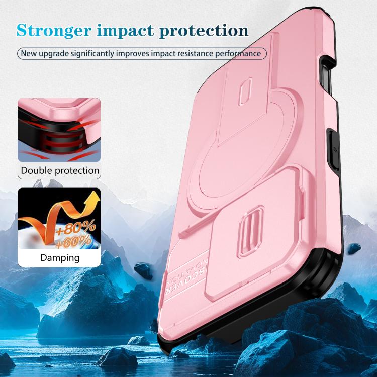 For iPhone 16 Pro Sliding Camshield MagSafe Holder Phone Case