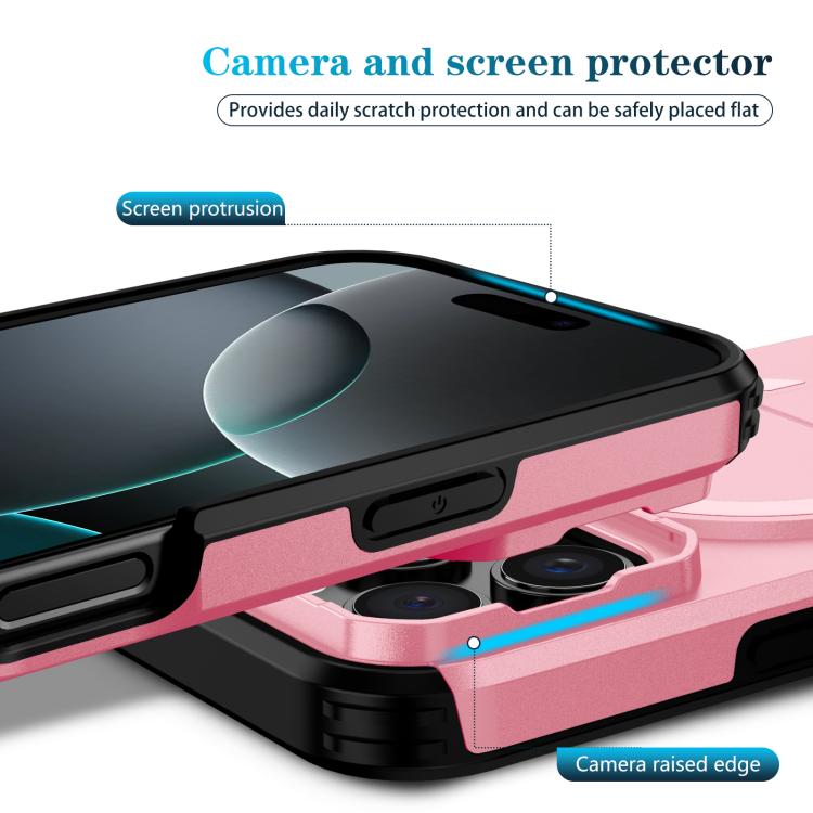 For iPhone 16 Pro Sliding Camshield MagSafe Holder Phone Case
