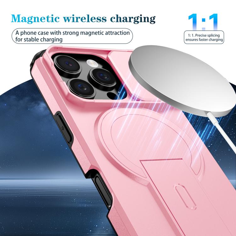 For iPhone 16 Pro Sliding Camshield MagSafe Holder Phone Case
