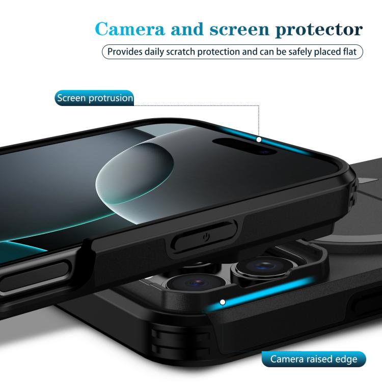 For iPhone 16 Pro Sliding Camshield MagSafe Holder Phone Case