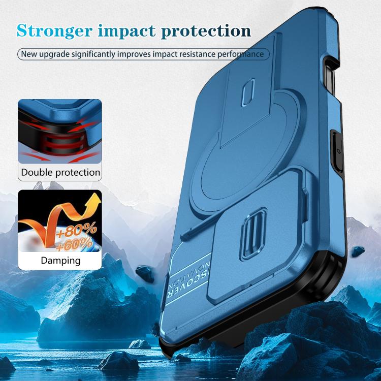 For iPhone 16 Pro Sliding Camshield MagSafe Holder Phone Case