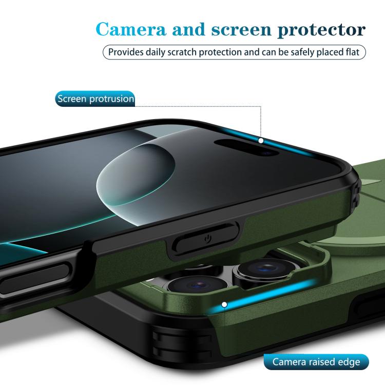 For iPhone 16 Pro Sliding Camshield MagSafe Holder Phone Case
