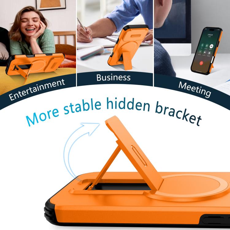For iPhone 17 Pro Max Sliding Camshield MagSafe Holder Phone Case