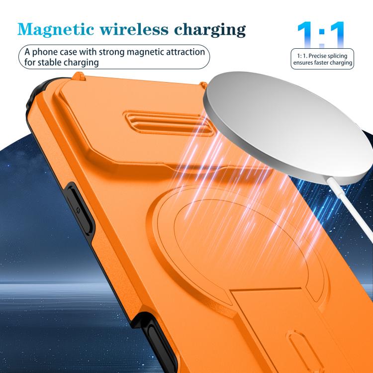 For iPhone 17 Pro Max Sliding Camshield MagSafe Holder Phone Case