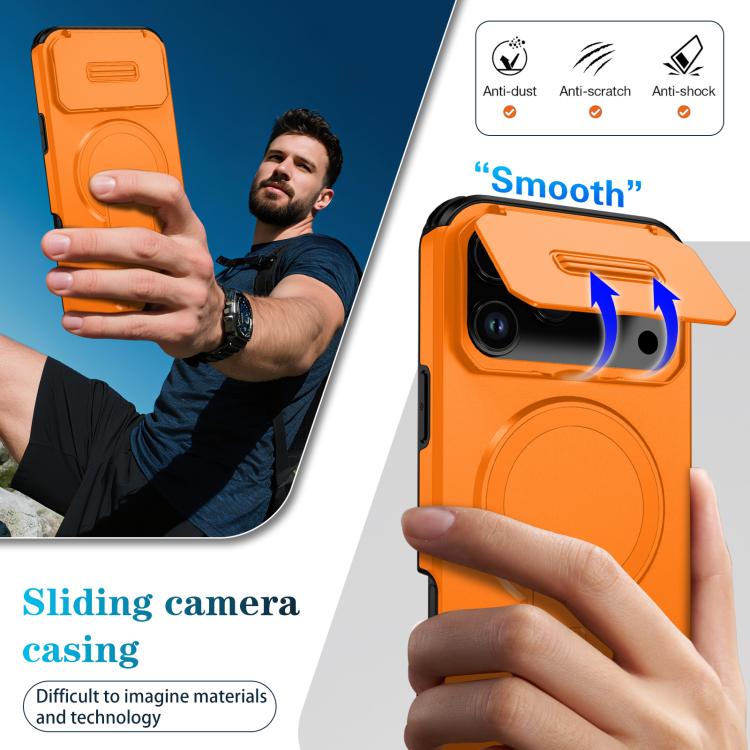 For iPhone 17 Pro Max Sliding Camshield MagSafe Holder Phone Case