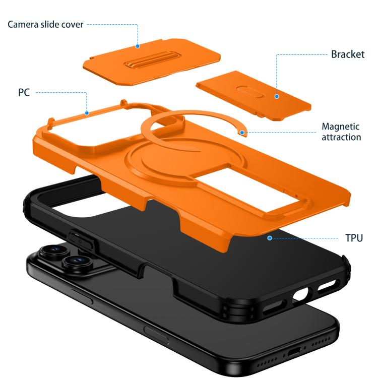 For iPhone 17 Pro Max Sliding Camshield MagSafe Holder Phone Case
