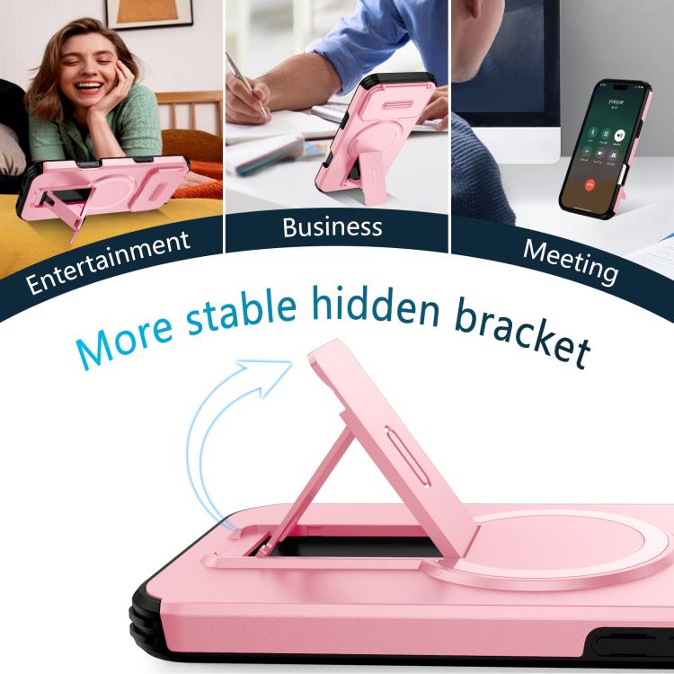 For iPhone 17 Pro Max Sliding Camshield MagSafe Holder Phone Case