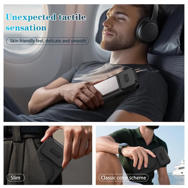 For iPhone 17 Pro Max Sliding Camshield MagSafe Holder Phone Case