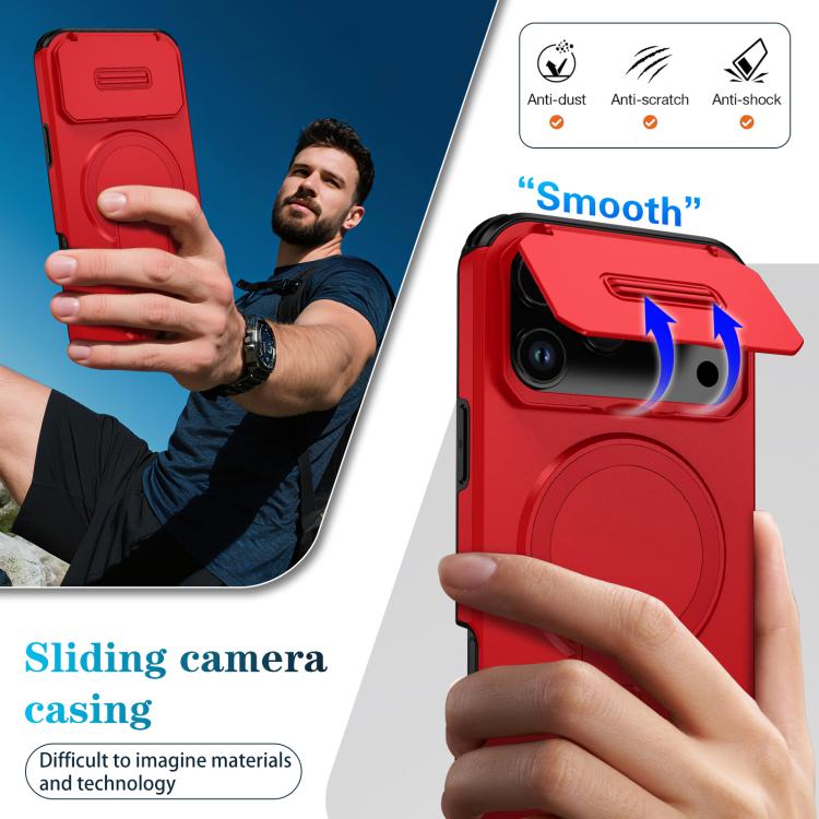 For iPhone 17 Pro Max Sliding Camshield MagSafe Holder Phone Case