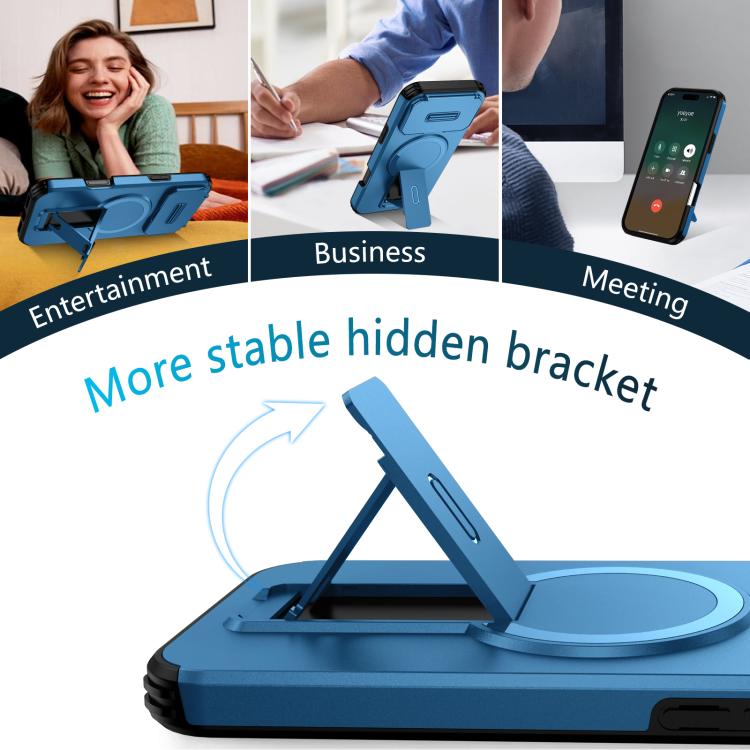 For iPhone 17 Pro Max Sliding Camshield MagSafe Holder Phone Case