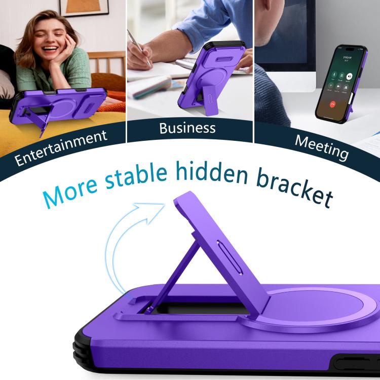 For iPhone 17 Pro Max Sliding Camshield MagSafe Holder Phone Case