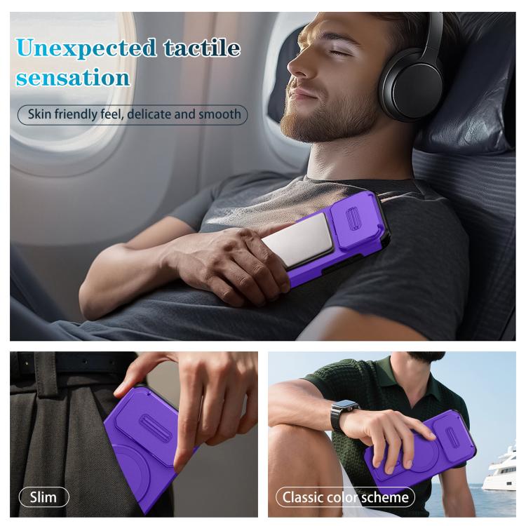 For iPhone 17 Pro Max Sliding Camshield MagSafe Holder Phone Case