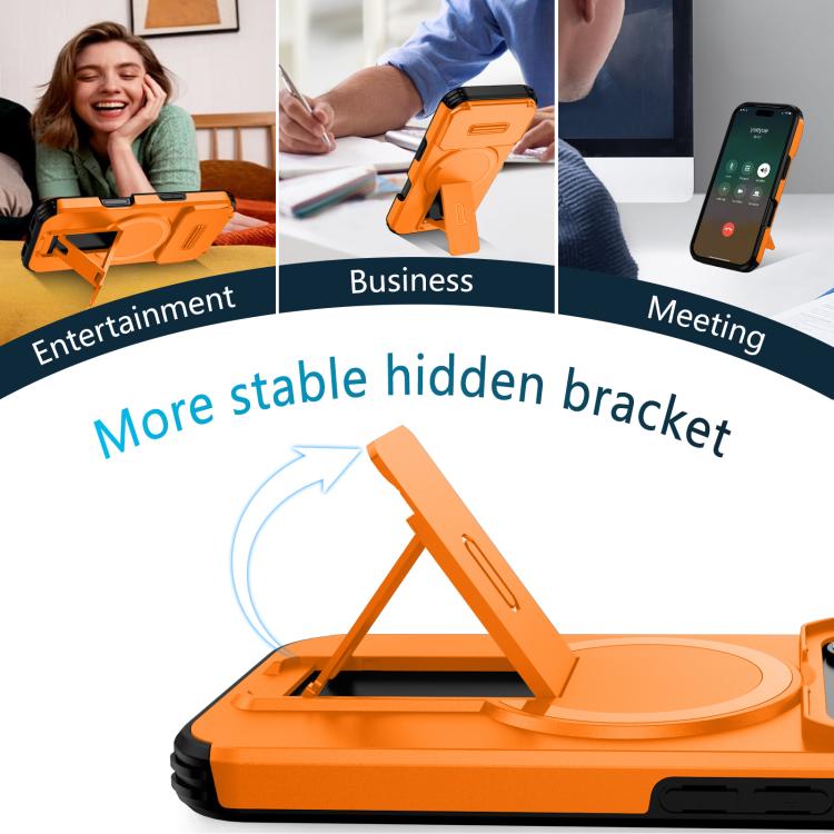For iPhone 17 Pro Sliding Camshield MagSafe Holder Phone Case