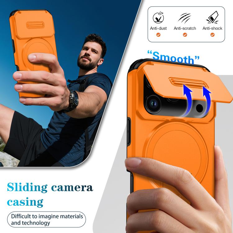 For iPhone 17 Pro Sliding Camshield MagSafe Holder Phone Case