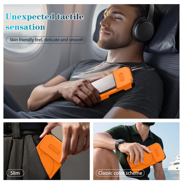 For iPhone 17 Pro Sliding Camshield MagSafe Holder Phone Case