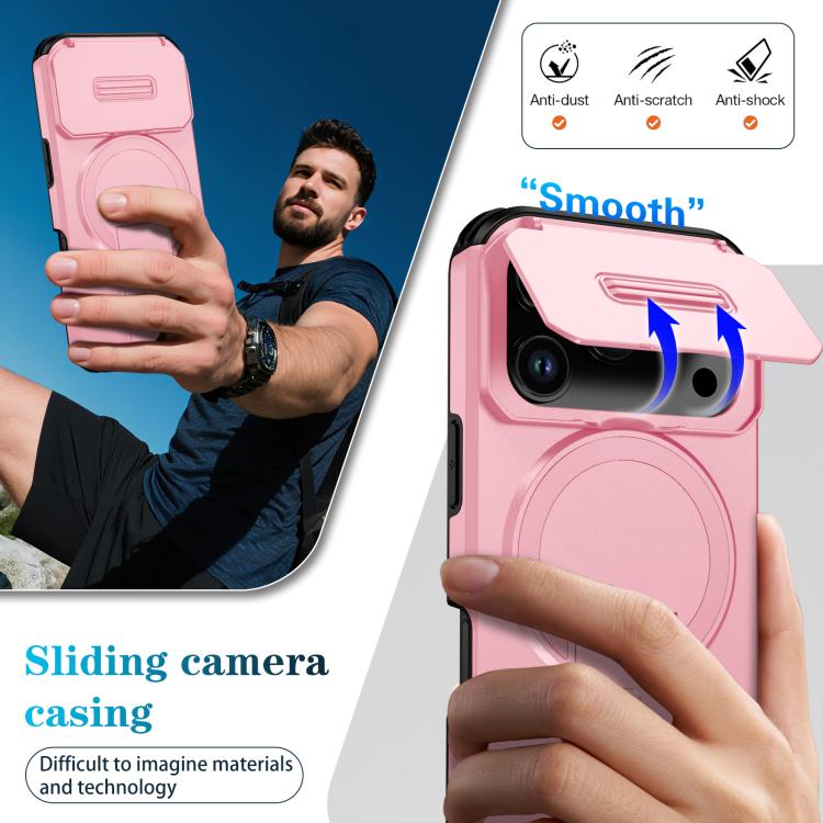 For iPhone 17 Pro Sliding Camshield MagSafe Holder Phone Case