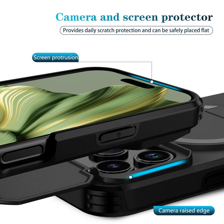 For iPhone 17 Pro Sliding Camshield MagSafe Holder Phone Case
